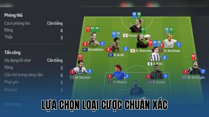 Lựa chọn loại cược chuẩn xác